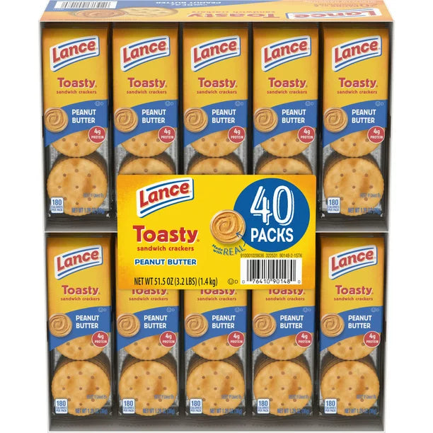 Lance Toasty Peanut Butter Sandwich Crackers (1.29 oz., 40 ct.)