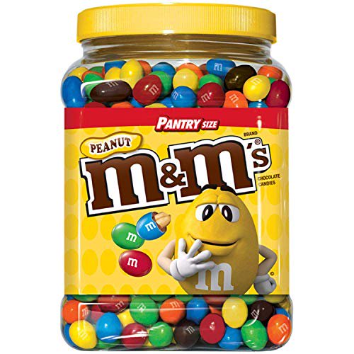 M&M'S Peanut Milk Chocolate Candy Bulk Jar (62 oz.)
