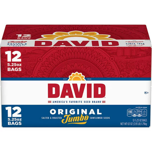 David Jumbo Sunflower Seeds (5.25 oz., 12 ct.)