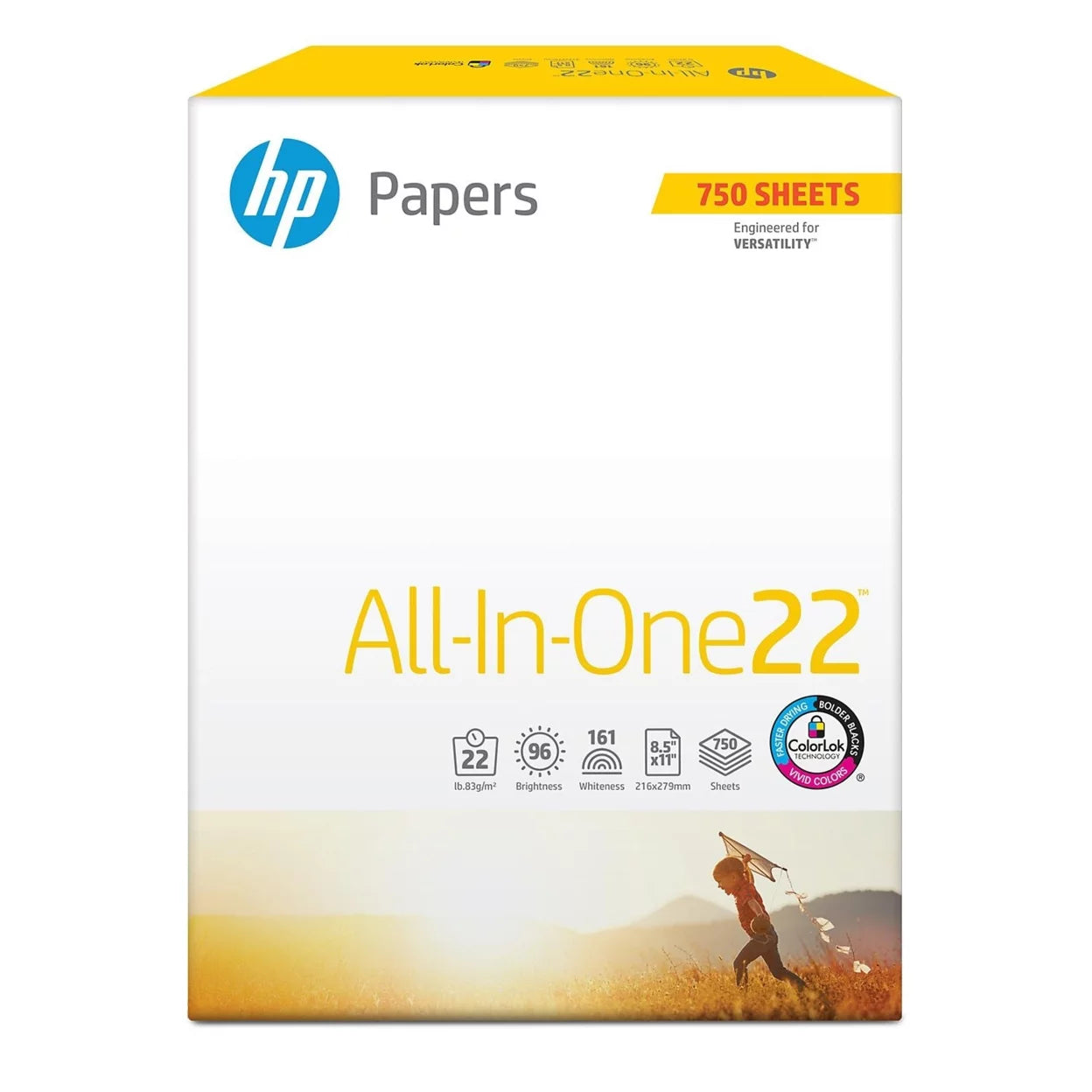 HP Printer Paper, All-In-One 22lb Copy Paper, 96 Bright, 8.5x11 - 1 Mega Ream (750 Sheets)