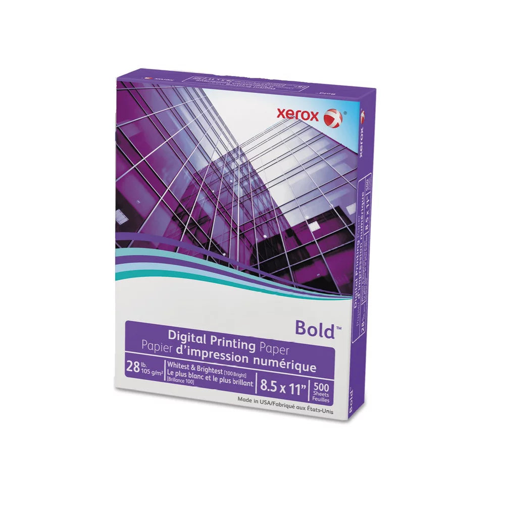 Xerox Bold Digital Printing Paper, 8 1/2 x 11, White, 500 Sheets