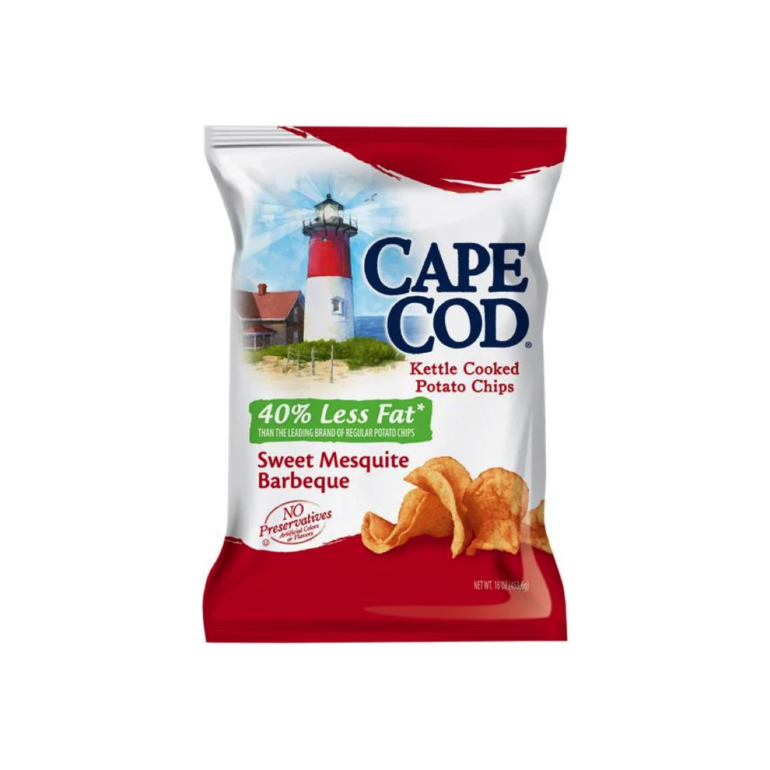 Cape Cod Reduced Fat Mesquite BBQ Potato Chips, 16 oz.