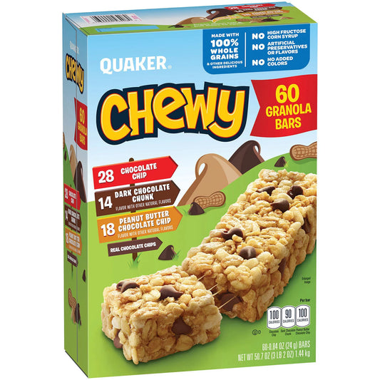 Quaker Camp Chewy Granola Bars Variety Pack (60 pk.)