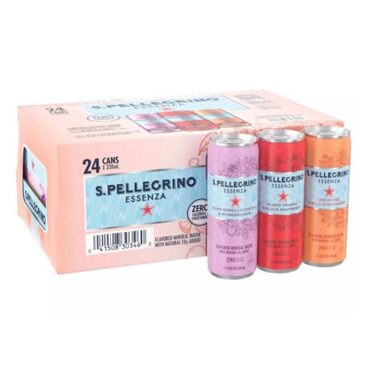 S.Pellegrino Essenza Flavored Mineral Water Variety Pack (11.15 fl. oz., 24 pk.)