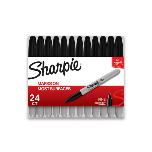 Sharpie Ultra-Fine Permanent Markers, Black, 24 Count