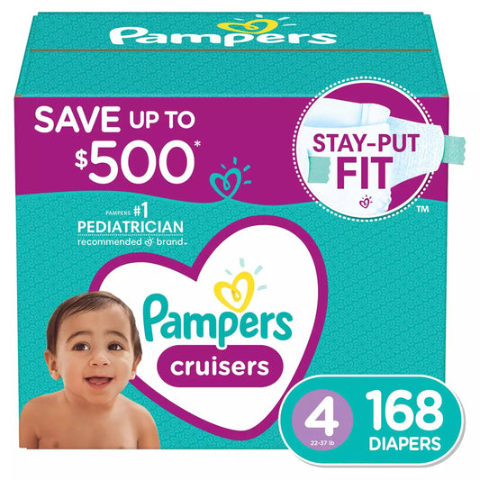 Pampers Cruisers Diapers - (Size 4  168 Count)