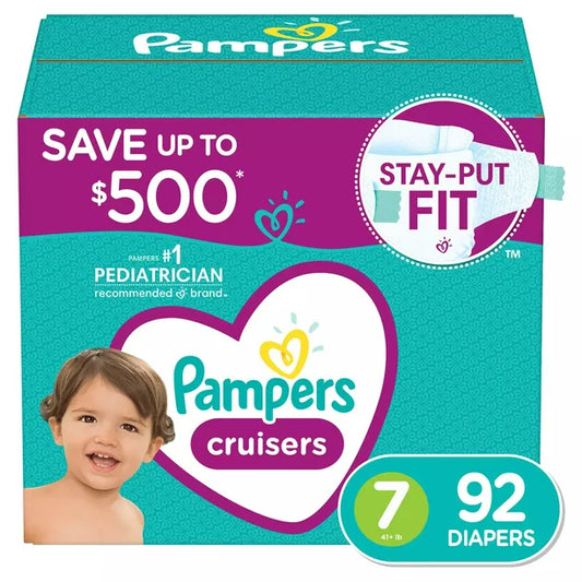 Pampers Cruisers Diapers - Size 7 - 92 Count