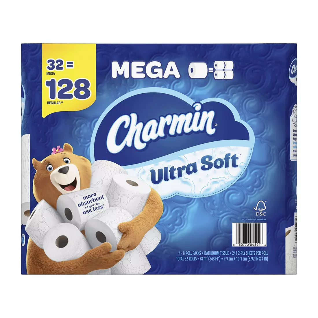 Charmin Ultra Soft Toilet Paper Super Plus Rolls (201 sheets/roll, 32 rolls)