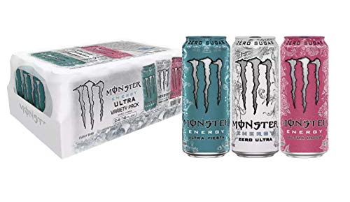 Monster Energy Ultra Variety Pack Zero Ultra, Fiesta and Rosa (16 fl. oz., 24 pk.)