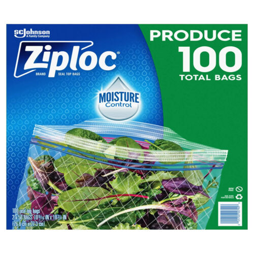 Ziploc Produce Bags w/ Seal Top (100 ct.)