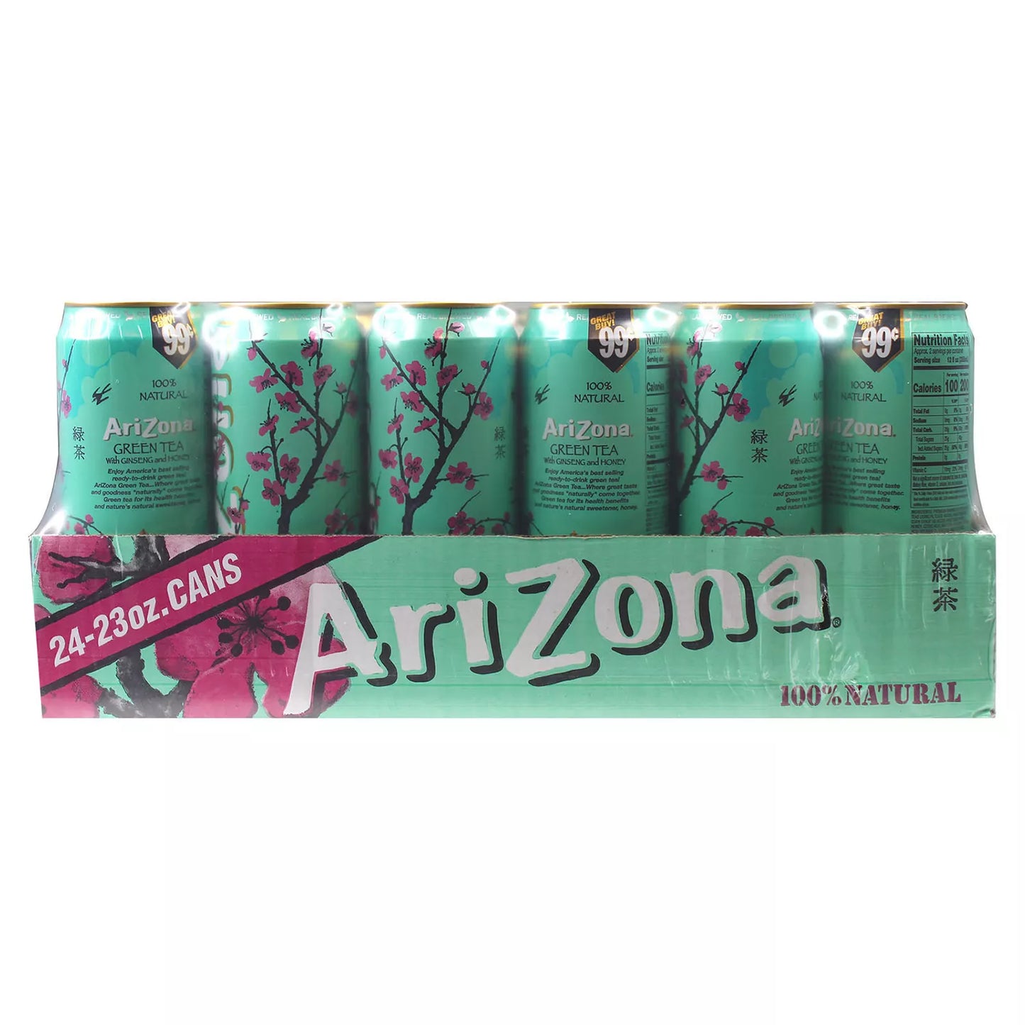 AriZona Green Tea With Ginseng and Honey (23oz / 24pk)