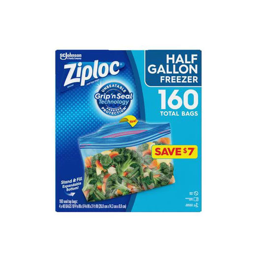 Ziploc Half Gallon Freezer Bags (160 ct.)