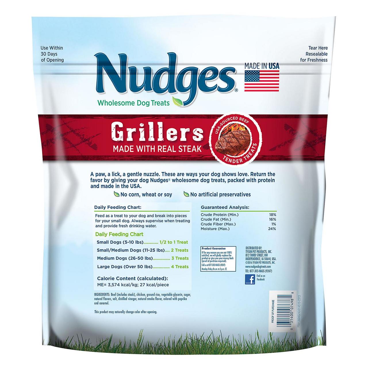 Nudges Wholesome Dog Treats, Steak Grillers (48 oz.)