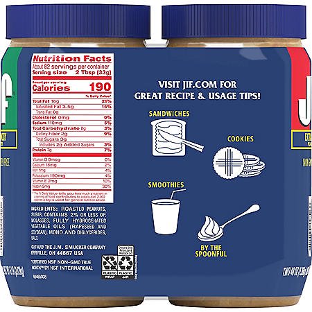 Jif Extra Crunchy Peanut Butter  (48 oz., 2 pk.)