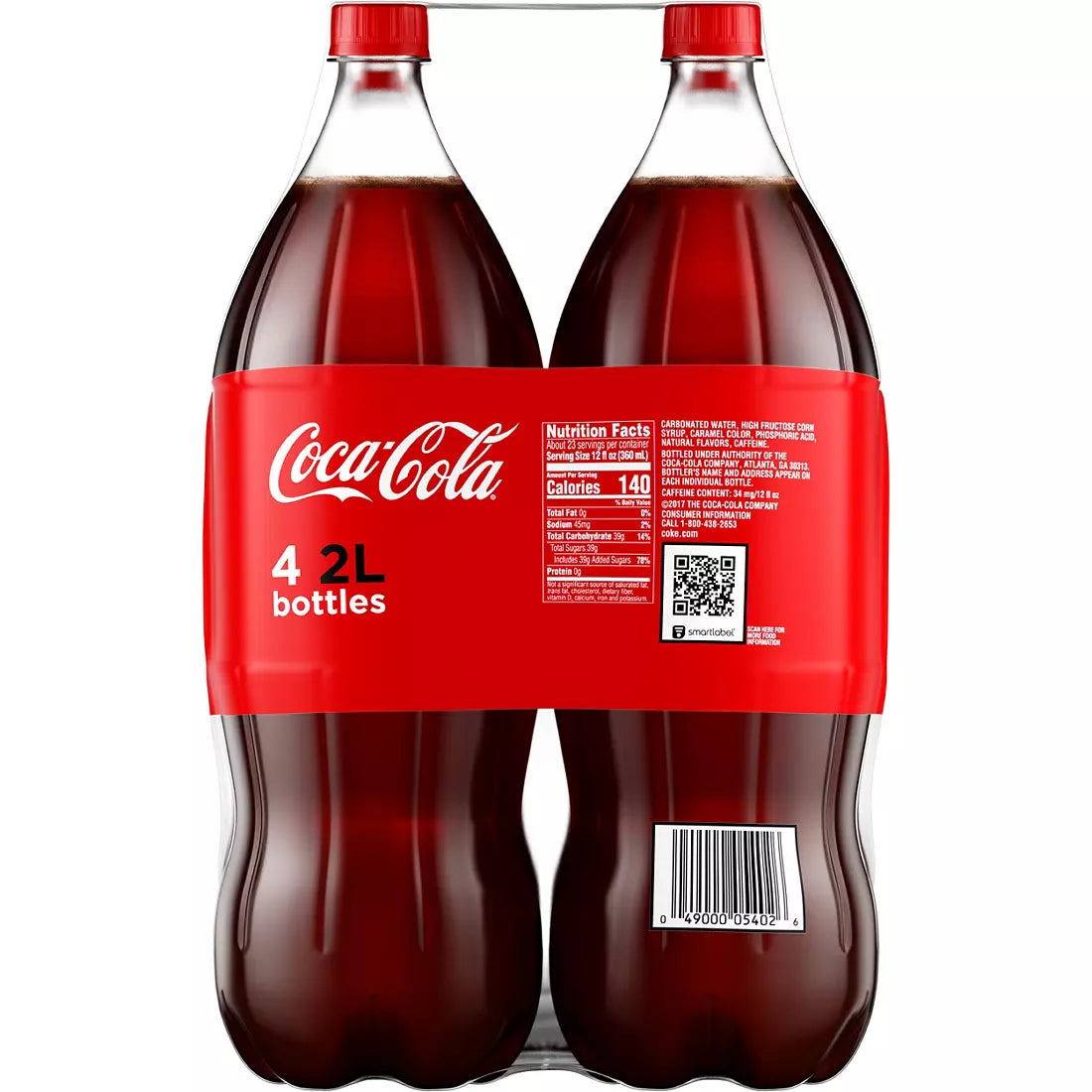 Coca-Cola Regular Soda, 4 pk./2L bottles