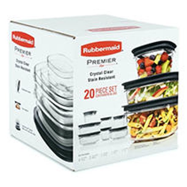 Rubbermaid Premier Easy Find Lids Food Storage Containers, 20-Piece Set