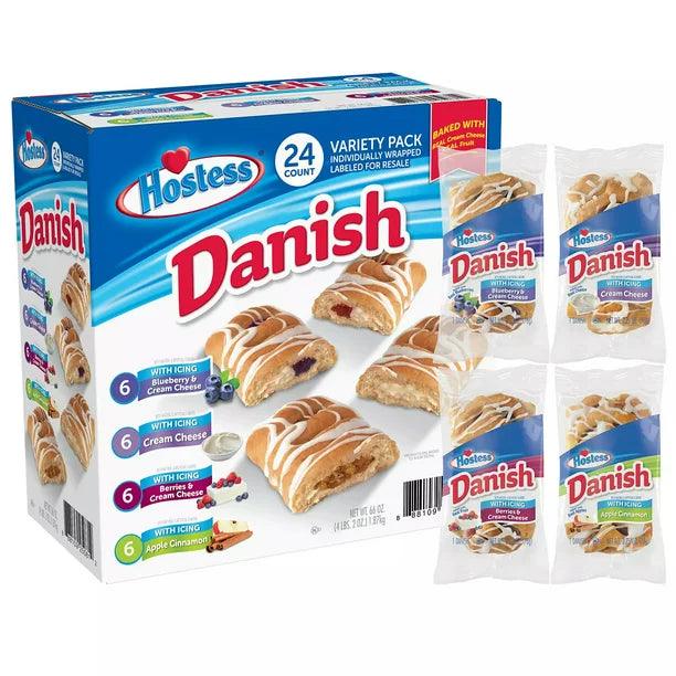 Hostess Danish Claw Variety Pack (24 ct.)