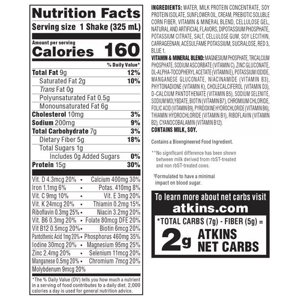 Atkins Gluten Free Protein-Rich Shake, Strawberry, Keto-Friendly (15 pk.)