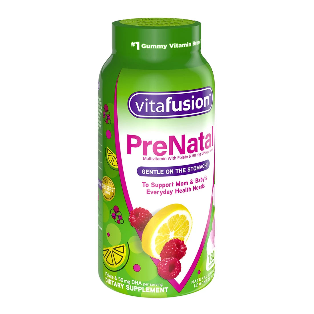 VitaFusion PreNatal DHA, Folate and Multivitamin Gummy, 180 ct.