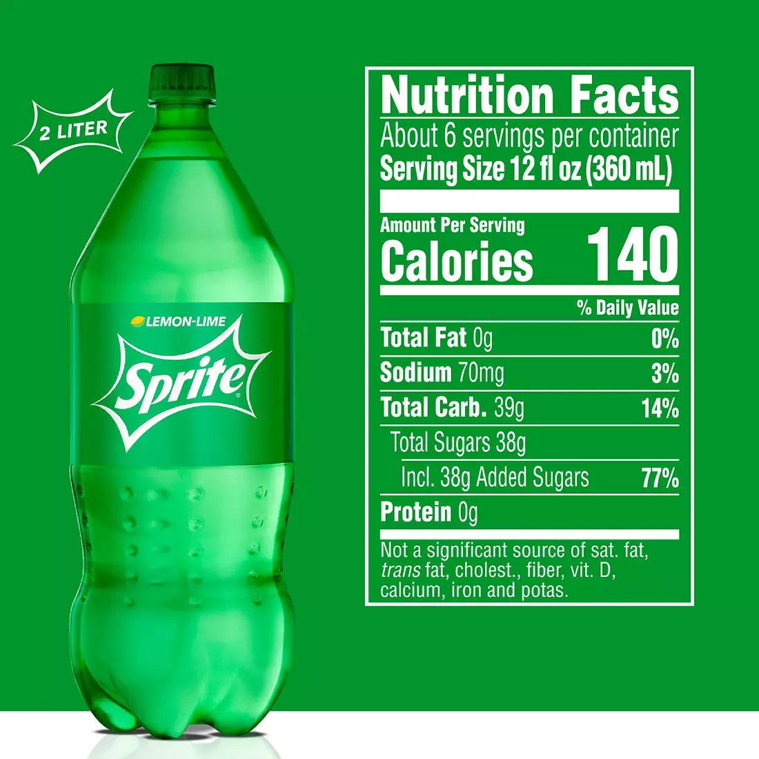 Sprite Soda, 4 pk./2L bottles