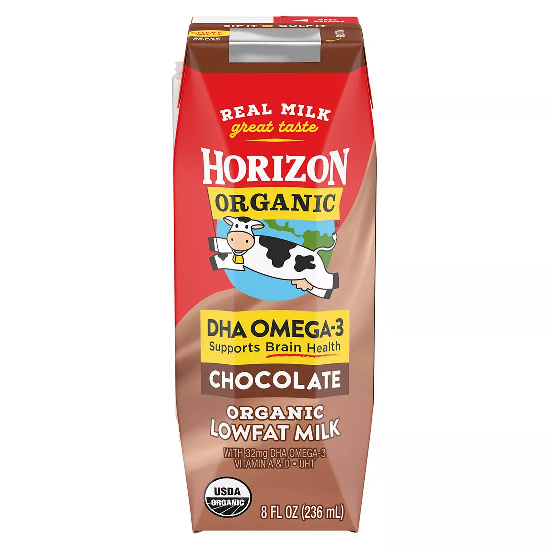 Horizon Organic DHA Omega-3 Chocolate Low-Fat Milk, 18 pk./8 oz.