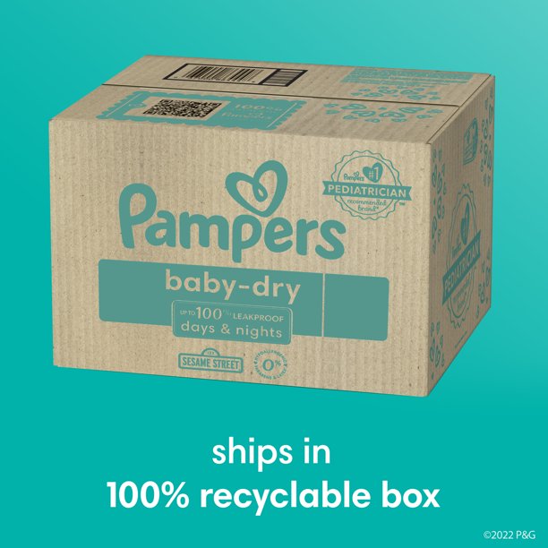 Pampers Baby Dry Extra Protection Diapers, Size 1, 252 Count