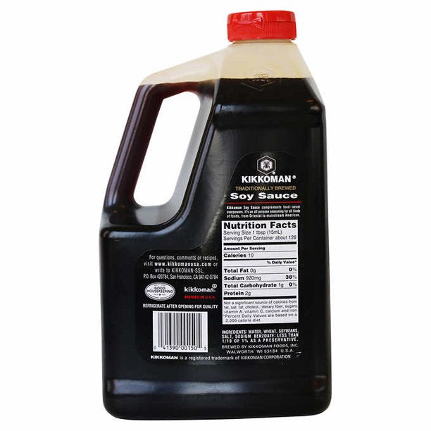 Kikkoman Soy Sauce, 64 oz.