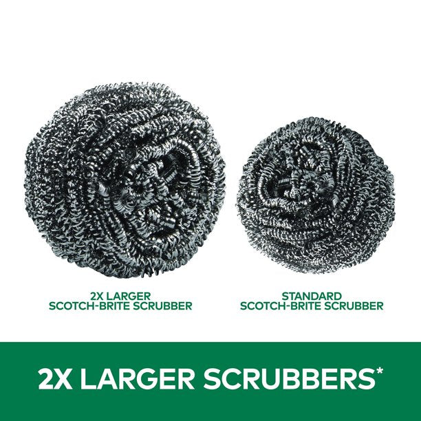 Change title to Scotch-Brite 2X Larger Stainless Steel Scrubbers Club Pack (16 pk.)