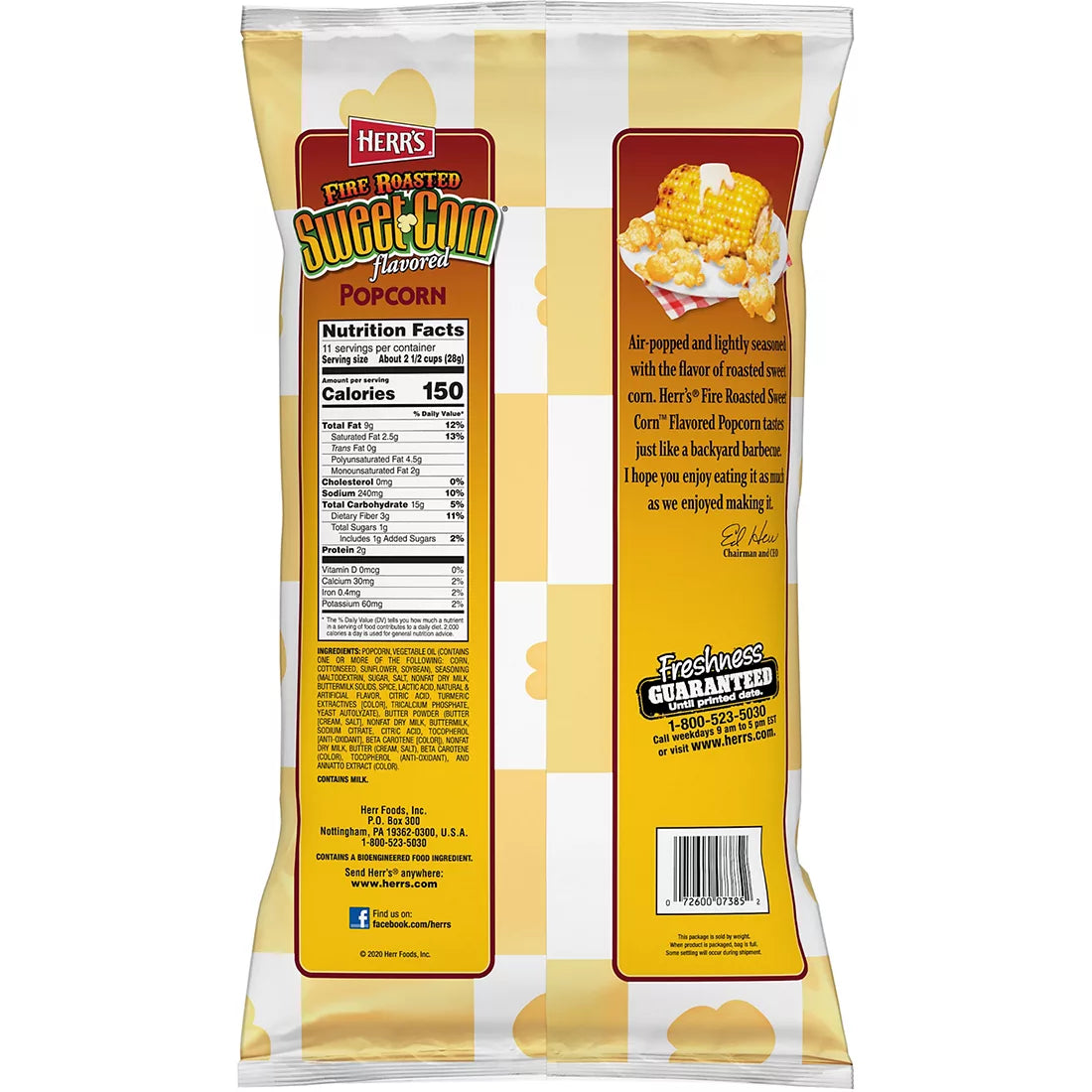 Herr's Sweet Corn Popcorn, 11 oz.