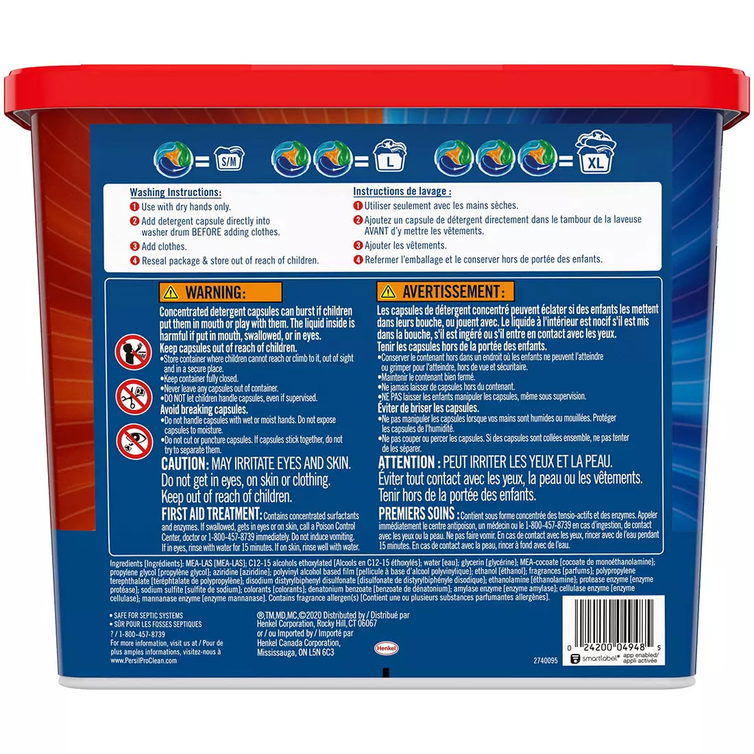 Persil Discs Laundry Detergent Pacs Oxi, 72 ct.