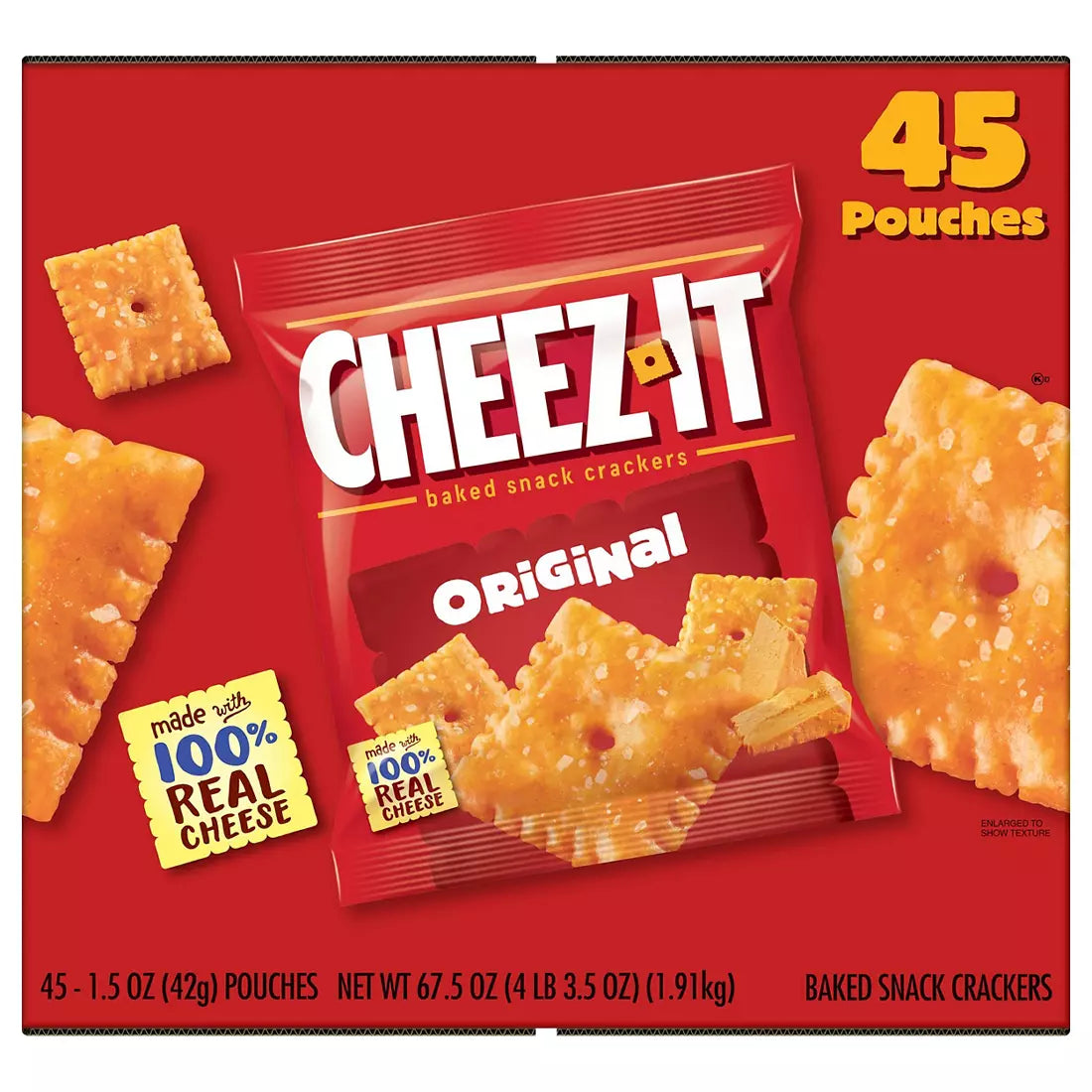 Cheez-It Crackers Individual Pouches, 45 ct.