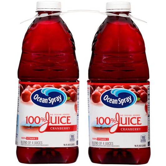 Ocean Spray 100% Cranberry Juice, 2 pk./96 oz.