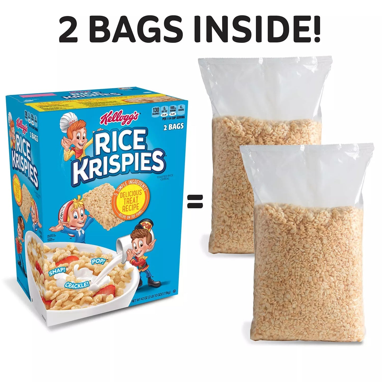 Kellogg's Rice Krispies Breakfast Cereal (42 oz., 2 pk.)