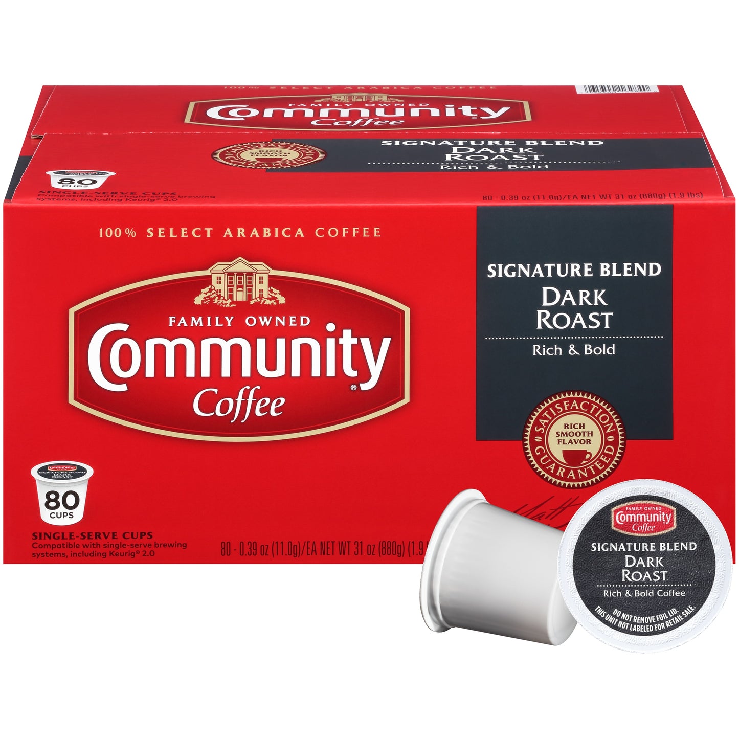 Community Coffee Single Serve Cups, Dark Roast (80 ct.)