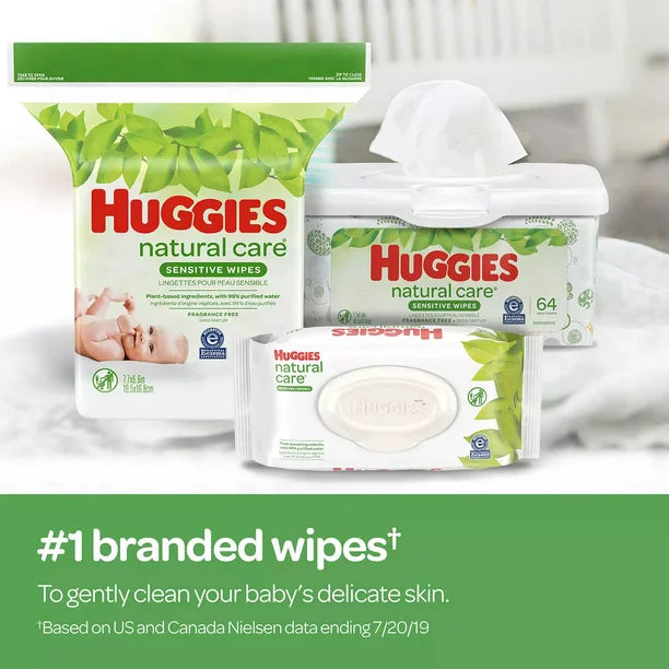 Huggies Natural Care Sensitive Baby Wipes, Fragrance Free (1088 wipes)