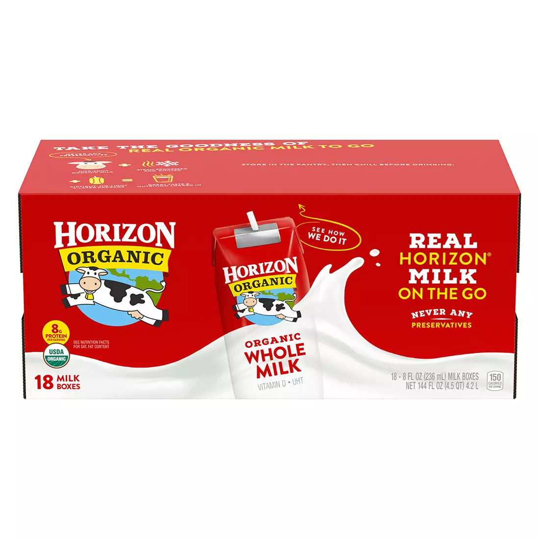 Horizon Organic Whole Milk, 18 pk./8 fl. oz.