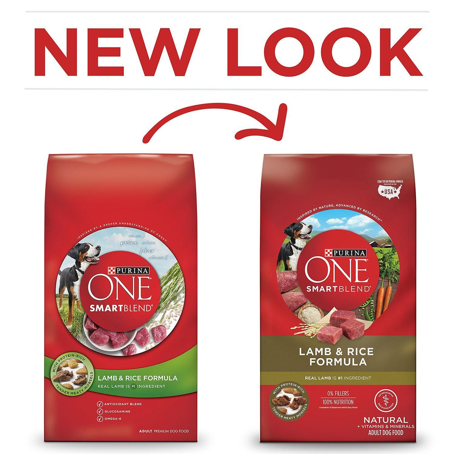 Purina ONE SmartBlend Adult Dry Dog Food, Natural Lamb and Rice Formula (44 lbs.)