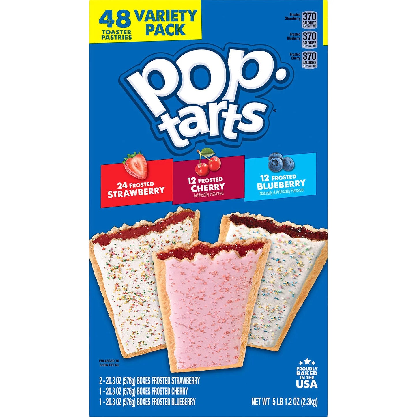 Kellogg's Pop-Tart Variety Pack, Blueberry and Cherry (48 ct.)