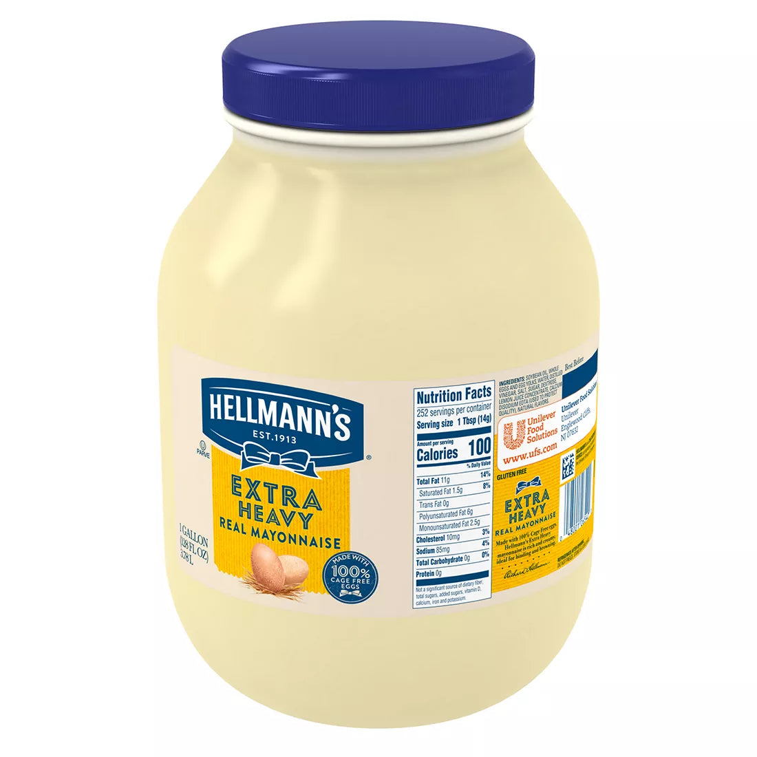 Hellmann's Real Mayonnaise Extra Heavy, 128 oz.