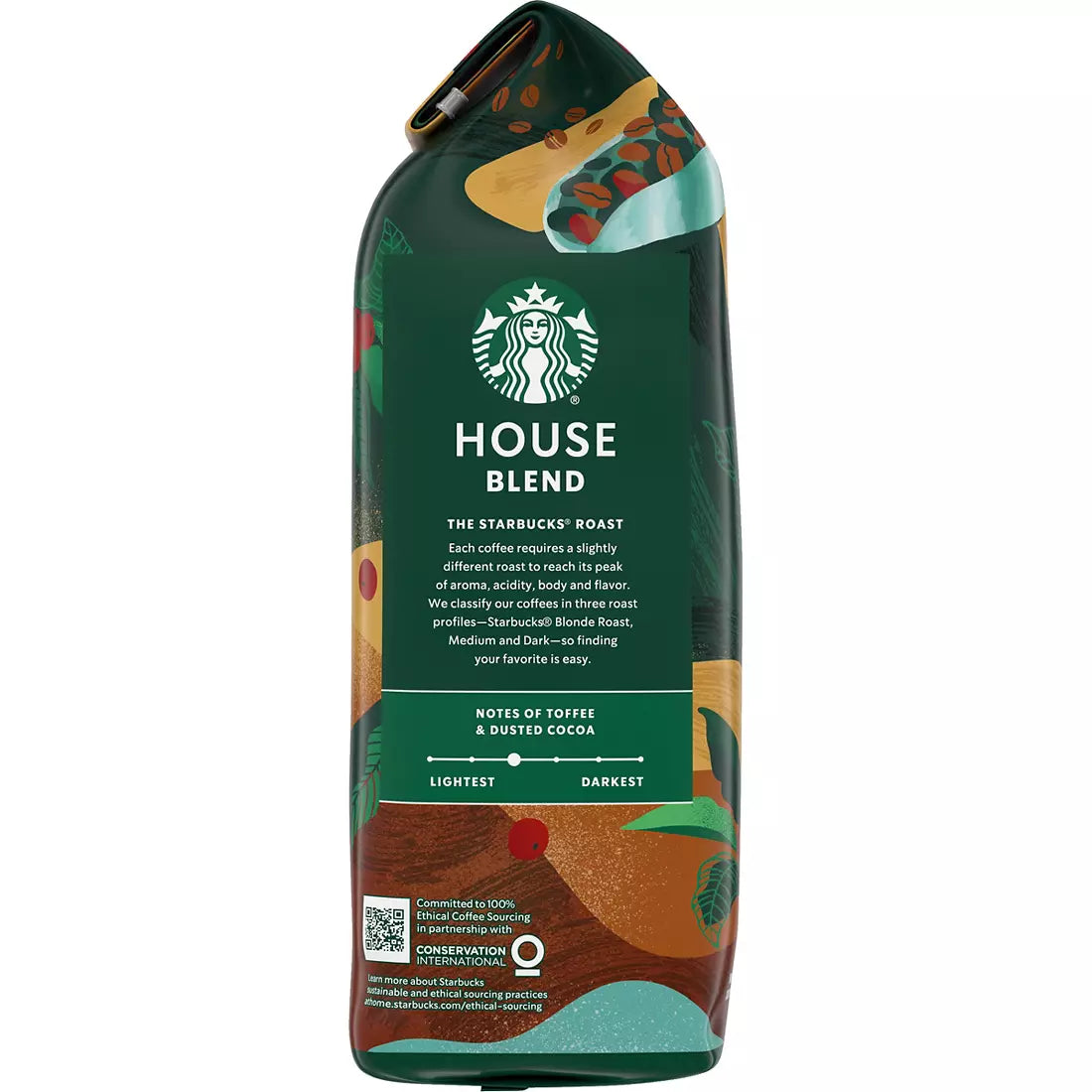 Starbucks House Blend Medium Roast Whole Bean Coffee, 1 bag (40 oz.)