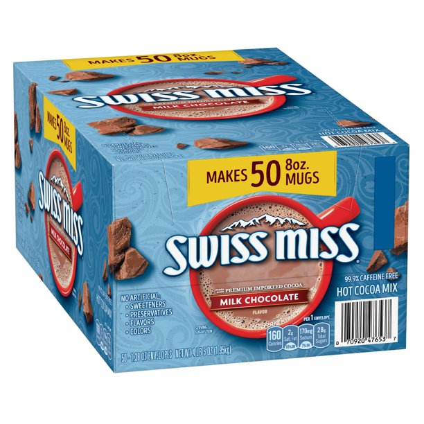 Swiss Miss Milk Chocolate Hot Cocoa Mix Packets (50 ct.)