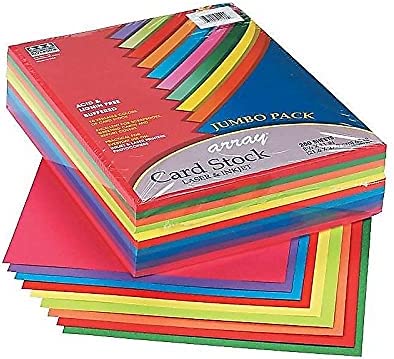 Pacon - Array Card Stock, 65 lbs., Letter, Assorted Colors - 250 Sheets/Pack