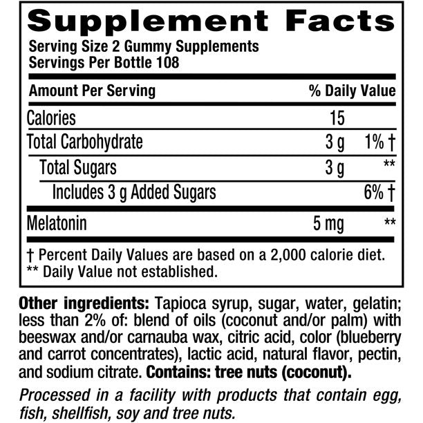 Vitafusion Extra Strength Melatonin 5 mg. Gummy (216 ct.)