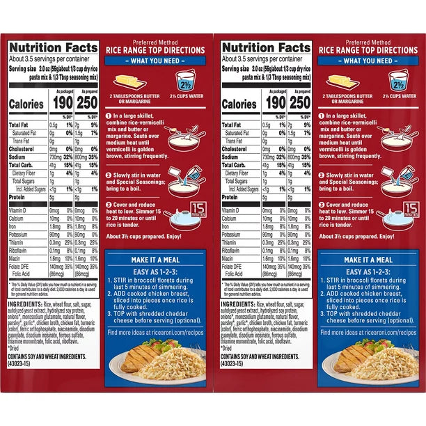 Rice-A-Roni Rice & Vermicelli Mix, Chicken (6.09 oz., 6 pk.)