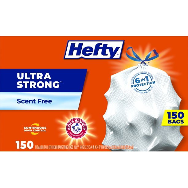 Hefty Ultra Strong Kitchen Drawstring Trash Bags (13 gal., 150 ct.)