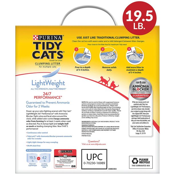 Purina Tidy Cats Light Weight Multi-Cat Clumping Cat Litter (19.5 lbs.)