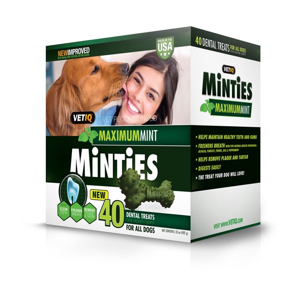 Minties Dental Dog Bone Treats, Maximum Mint (40 ct.)