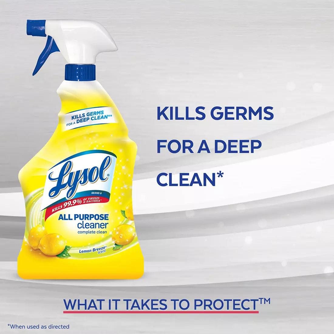 Lysol All-Purpose Cleaner, 32 oz. Trigger Bottle with 144 oz. Refill, Lemon Breeze