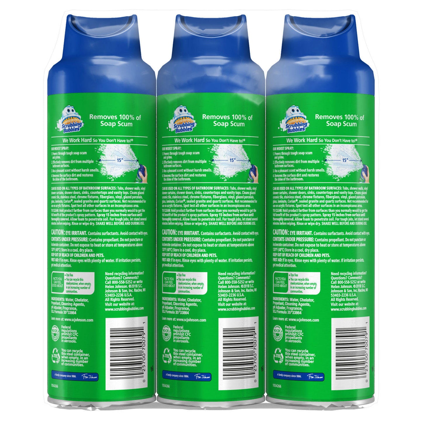 Scrubbing Bubbles Mega Shower Foamer Aerosol, Rainshower (20 oz., 3 ct.)