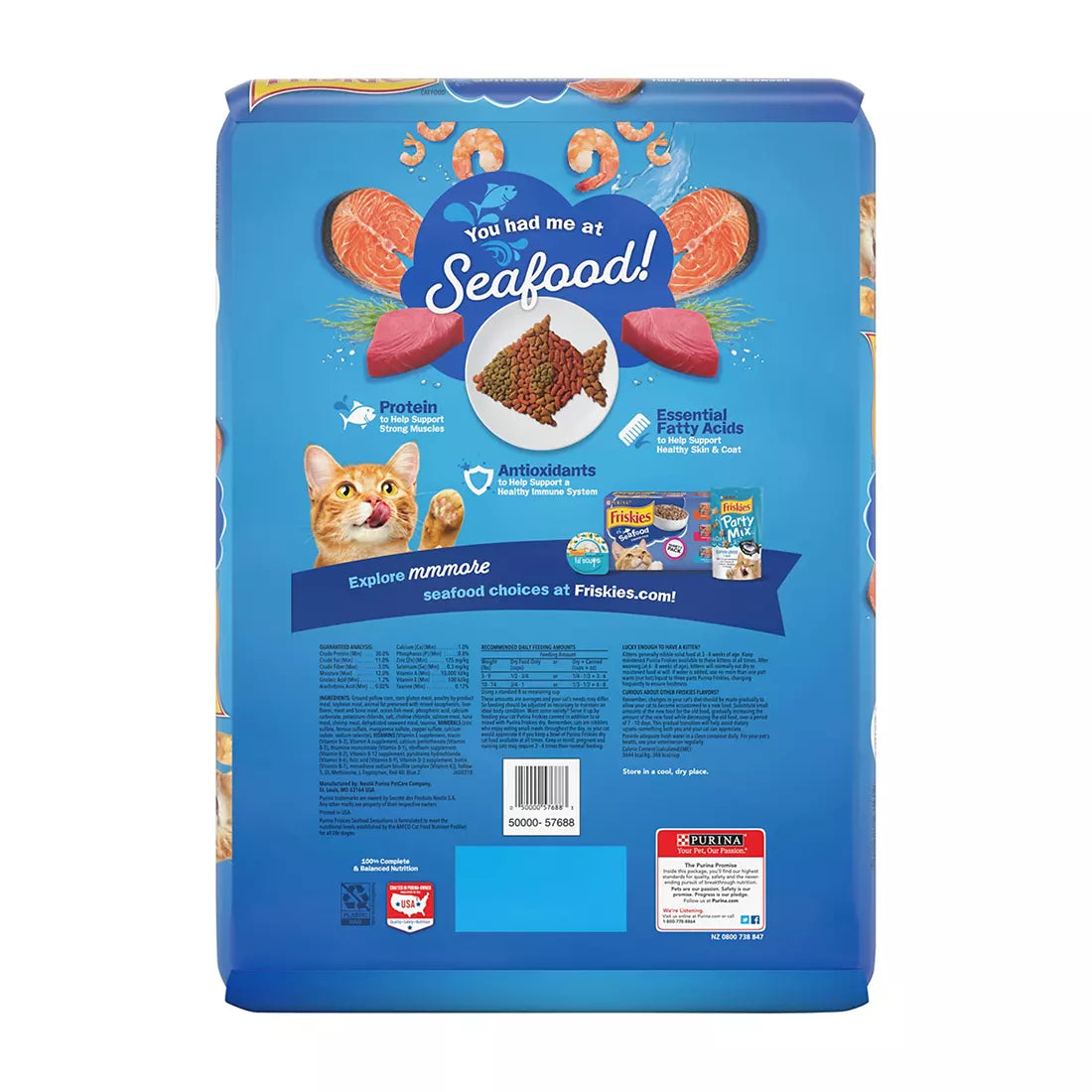 Purina Friskies Seafood Sensations Dry Cat Food, 18.5 lbs.